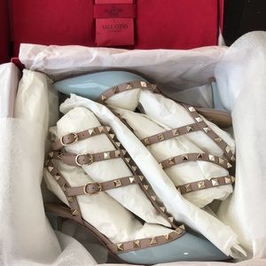 Valentino ‘Rockstud’ Pointy Toe Pump Indigo Blue